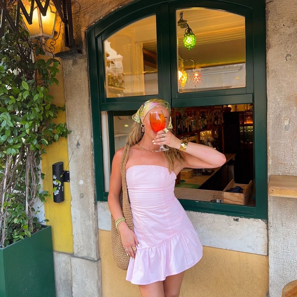 Pink Strapless Peppermayo Dress